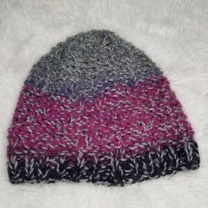 Knit Hat - Black/Pink/Purple/Grey